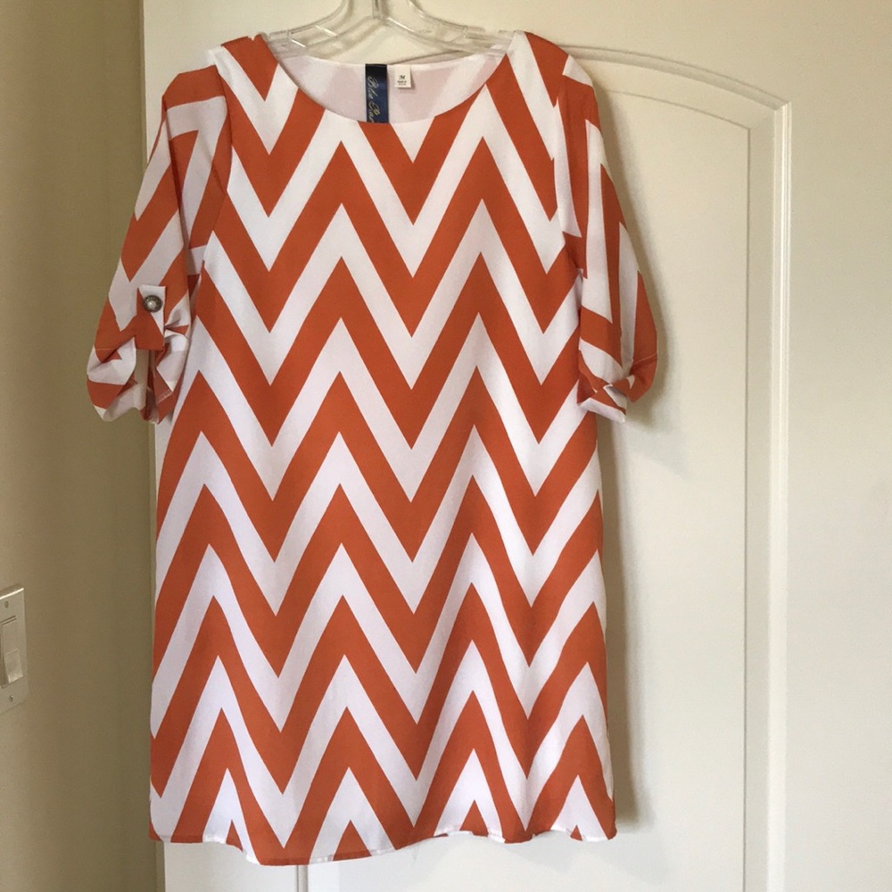 Chevron dress - longhorn game day dress